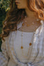 Yellow Jade with Howlite and Quartz Heart Necklace in Gold - Necklaces - British D'sire