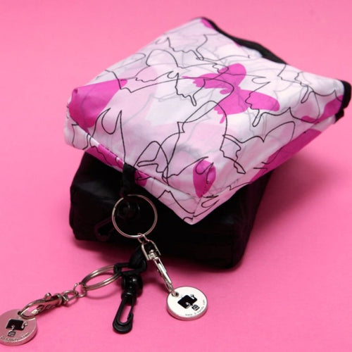 2 Handy 2 EZ™ Strong Bags, Stylish & Sustainable Set of 3 Bags in a Pouch With Token