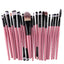20pcs/set Wooden Handle Makeup Brush Set Beauty Tool Brushes(Black+Pink) - Makeup Brushes - British D'sire