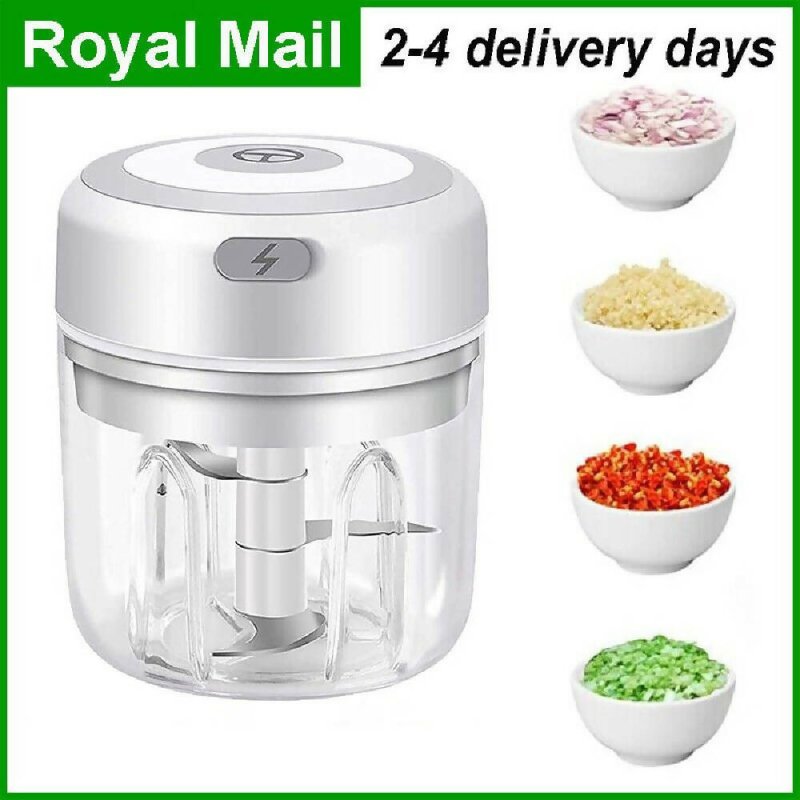 250ML Electric Garlic Food Chopper Vegetable Chopper Grinder Blender Crusher - Kitchen Accessories - British D'sire