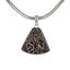 A simple Uncustomary Shape Turtella Agate Set on Sterling Silver Open Back bazel - Necklaces & Pendants - British D'sire