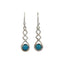 A swirly, unique and elegant pair of sterling silver earrings, carrying a range of gems - Earrings - British D'sire