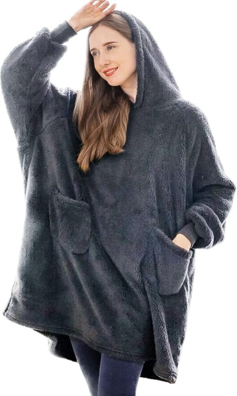 Aisbo Oversized Wearable Blanket Hoodie Women Warm Hoodie