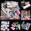 Amaone 3Pcs Crystal Nail Extension Gel Nail Kit,1Pcs Builder Gel,1Pcs Nails Pen,1Set Fake Nail,Nail Art Tips Set Kit(Clear) - British D'sire