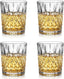 Amisglass Drinking Glasses, 350ml Classic Textured Design Glassware, Crystal Highball Glasses for Water, Juice, Beer, Wine, Whiskey and Cocktails, Dishwasher Safe - 4 Piece - British D'sire