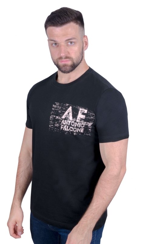 Antonio Falcone Alonzo Organic Cotton T-shirt Black - Men's T-Shirts & Shirts - British D'sire