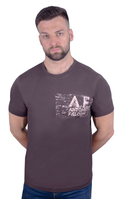 Antonio Falcone Alonzo Organic Cotton T-shirt Chocolate - Men's T-Shirts & Shirts - British D'sire