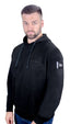 Antonio Falcone Lorenzo Long Sleeve Hoodie Black - Men's Hoodies & Sweatshirts - British D'sire
