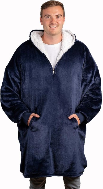 Blanket Hoodie Oversized Hoodie Blanket Sherpa Fleece Wearable Blanket Hoodies for Women Men Comfy Fluffy Hooded Blanket Black Hoodie The Big Softy Black British D sire