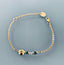 Clover Constellation Bracelet | Curb Chain Magic Natural Stones Swarovski Gold Heishi Beads | Golden Bracelet | Stone Bracelet | Gift Jewelry - Bracelet - British D'sire