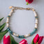 Clover Green Jade and Mother of Pearl Bracelet | Women's Gourmet Bracelet | Magical Natural Stones and 24K Gold Plated Heishi Pearls - Bracelet - British D'sire