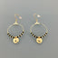 Clover Hoop Earrings with Golden Star and Black Pearls | Jewelry for women, golden creoles - Earrings - British D'sire