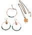 Clover Hoop Jewelry Set | Jade and Gold Pearl Bracelet | Pearl Bracelet | Gift idea for Women | Gift Jewelry - jewelry set - British D'sire