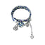 Clover Liberty Bracelet | Bracelet to Perfume in Blue Floral Liberty Fabric | Buddhist Bracelet | Blue Bracelet | Liberty Jewelry | Flower Bracelet Women's Jewelry - Bracelet - British D'sire