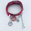 Clover Liberty Red Floral Women's Bracelet with Buddha and Scented Pearl - Bracelets - British D'sire