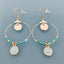 Clover Moon Hoop Earrings | Golden Moon Hoop Earrings | Turquoise and Gold Beads | Jewelry for Women | Golden Hoop Earrings | Golden Jewelry | Gift Jewelry | Women's Gift | Jewelry - Earrings - British D'sire