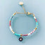 Clover North Star and Pearl Bracelet | Women's Curb Bracelet with Magical Natural Stones and 24k Gold-Plated Heishi Pearls Golden Bracelet - Bracelet - British D'sire