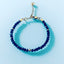 Clover Nuis Blue Beaded Bracelet |Women's Gourmet Bracelet | Magical Natural Stones and 24K Gold Plated heishi Beads - Bracelet - British D'sire
