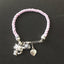 Clover Pale pink Woven Silk Cat Bracelet with a Scented Pearl - Bracelet - British D'sire
