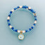 Clover Pearl and Moon Bangle Bracelet | Women's Gourmet Bracelet | Magical Natural Stones and 24K Gold Plated Heishi Pearls | Golden Bracelet - Bracelets - British D'sire