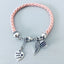 Clover Pink Bracelet with Angel Wing Pendant | Jewelry | Lucky Bracelet | Women's Gift - Bracelet - British D'sire