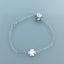 Clover Silver Curb Bracelet | Women's Bracelet | Gift Jewelry | Clover Jewelry | Silver Bracelet | Bracelet | Silver Jewelry - Bracelet - British D'sire