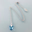Clover Stainless Steel Navy High Necklace | Jewelry | Blue Stone Necklace | Aquamarine Jewel | Natural Stone | Lucky Charm | Christmas Gift - Necklace - British D'sire