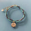 Clover Star Bracelet With Green and Purple Indian Beads - Bracelet - British D'sire