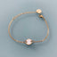 Clover Women's Mother of Pearl Curb Bracelet in Stainless Steel - Bracelet - British D'sire
