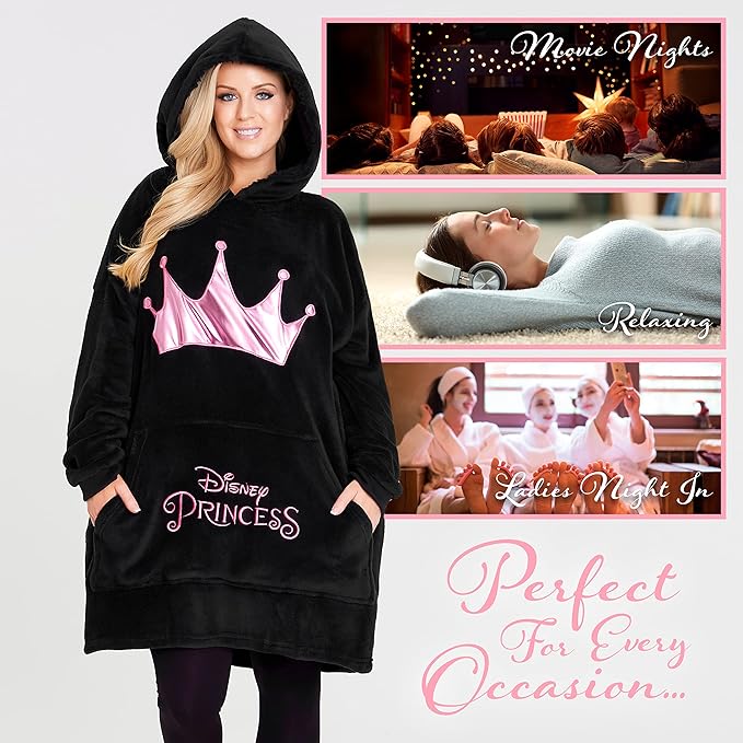 Disney Women's Hoodies, Oversized Blanket Hoodie, Minnie and Mickey Gifts - British D'sire