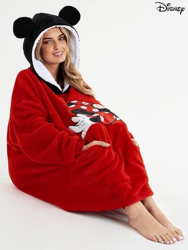 Disney Women's Hoodies, Oversized Blanket Hoodie, Minnie and Mickey Gifts - British D'sire