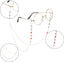 FANTESI 2 Pcs Eyeglasses Chain, Glasses Chain Bead Glasses Strap Spectacle Chain Glasses Cord Sunglasses Strap Lanyard Eyewear Strap for Women Sports - British D'sire