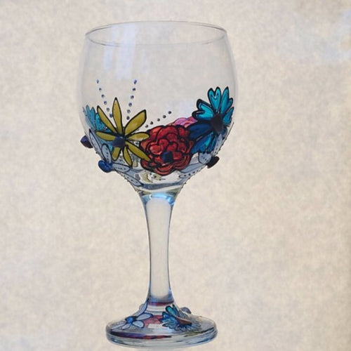 GIN glass ' Gem stone flowers: