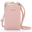 H2107 Ladies Mobile Phone Bag Shoulder Messenger Bag Pebbled Zipper Wallet(Pink) - Mobile Phone Bag - British D'sire