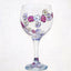 Hand painted GIN glass ' iridescent flowers' - Glasswares & Drinkwares - British D'sire