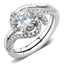 Jewellery Kingdom 1591 Simulated Diamond Band Wedding Elegant Pretty Swirl Ring Set - Jewelry Rings - British D'sire