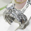 Jewellery Kingdom 2CT Stainless Steel Cubic Zirconia Silver Ladies Engagement Wedding Band Ring Set - Jewelry Rings - British D'sire