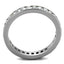Jewellery Kingdom 3mm Band Ladies Stacking Cubic Zirconia Full Eternity Steel Ring (Silver) - Jewelry Rings - British D'sire