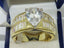 Jewellery Kingdom 5CT Pear Cubic Zirconia Cocktail Sparkling Clear Ladies Gold Ring - Jewelry Rings - British D'sire