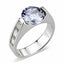 Jewellery Kingdom Amethyst Solitaire Emerald Cuts Simulated Diamonds Ring (Silver) - Jewelry Rings - British D'sire