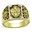Jewellery Kingdom Coat Of Arms Steel 18kt Signet Mens Gold Pinky Ring - Jewelry Rings - British D'sire