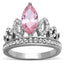 Jewellery Kingdom Crown Tiera 2CT Sapphire Stainless Steel Cubic Zirconia Ladies Pink Marquise Ring - Jewelry Rings - British D'sire