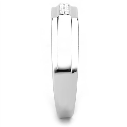 Jewellery Kingdom Cubic Zirconia 62mm Pave Stainless Steel Silver Classy Mens Signet Ring Band - Jewelry Rings - British D'sire