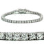 Jewellery Kingdom Cubic Zirconia 9 Carats Ladies Tennis Bracelet (Silver) - Bracelets & Bangles - British D'sire