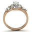 Jewellery Kingdom Cubic Zirconia Cluster Ladies Steel Clear Marquise Round Rose Gold Ring - Jewelry Rings - British D'sire