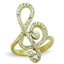 Jewellery Kingdom Cubic Zirconia Fancy Steel All Musical Note Ladies Ring (Gold) - Jewelry Rings - British D'sire