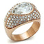 Jewellery Kingdom Cubic Zirconia Ladies 14kt cocktail 8CT Pear Dome Rose Gold Ring - Jewelry Rings - British D'sire