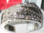 Jewellery Kingdom Cubic Zirconia Pave Triple Row Stainless Steel Ladies Ring - Jewelry Rings - British D'sire