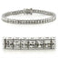 Jewellery Kingdom Cubic Zirconia Rhodium 7 inch Sparkling Ladies Tennis Bracelet (Silver) - Bracelets & Bangles - British D'sire