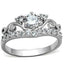 Jewellery Kingdom Cubic Zirconia Solitaire Accents Silver Pretty Stainless Steel Tiara Fancy Ladies Ring - Jewelry Rings - British D'sire